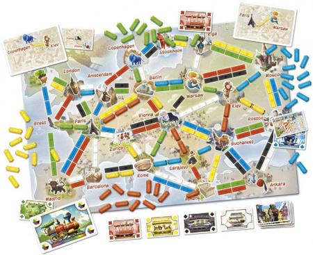 Ticket to Ride Europa 15 Anos Jogo de Tabuleiro Galapagos TTR301