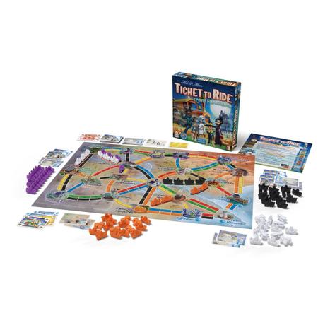 Aventureiros Asmodee para o trem! O primeiro jogo de tabuleiro Journey