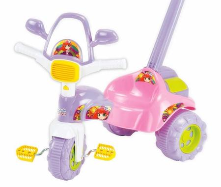 Tico Tico Meg Triciclo Com Haste - Magic Toys Imagem de Tico Tico Meg Triciclo Com Haste - Magic Toys