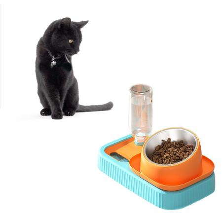 Imagem de Tigela 2 em 1 alimentação bebedouro/automático cães gatos