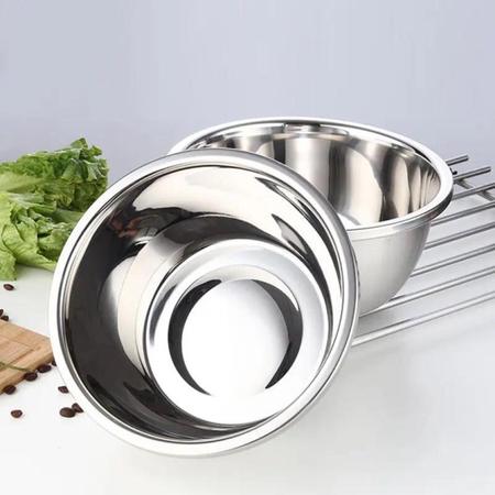 Imagem de Tigela Bowl Em Inox Para Servir Saladas/Frutas/Legumes 24cm