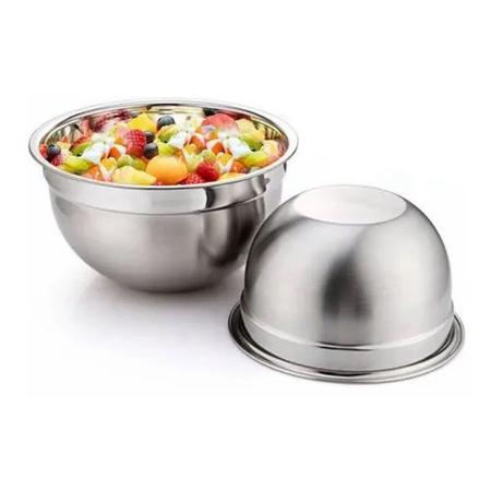 Imagem de Tigela Bowl Em Inox Para Servir Saladas/Frutas/Legumes 34cm