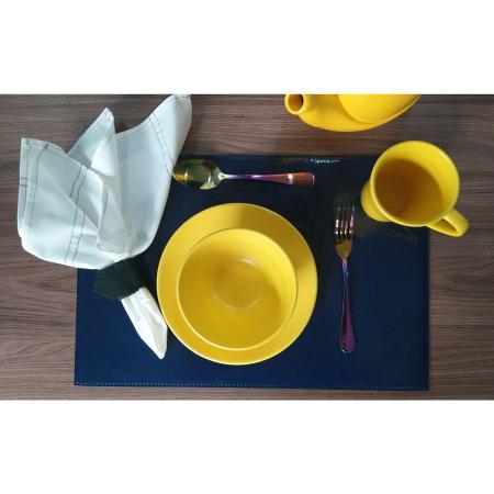 Imagem de Tigela Bowl Pote Sobremesa Amarelo Fosco Ceramica 430ml 1un