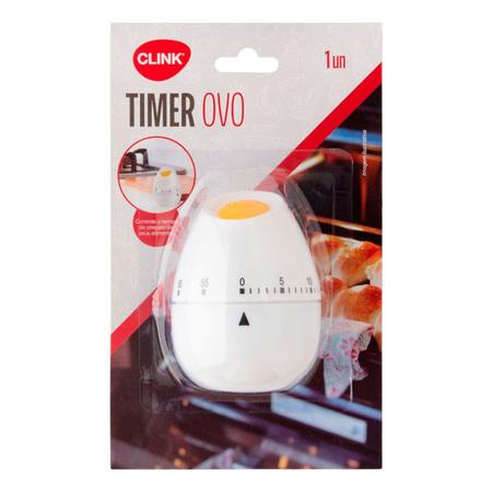Imagem de Timer Temporizador Ovo Plástico 60 Minutos Cozinha Multiuso