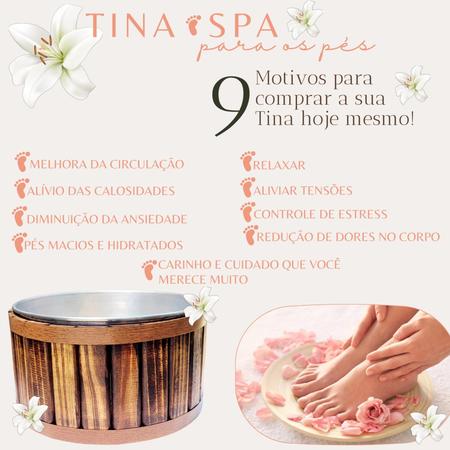 Imagem de Tina Escalda Pés Marrom, Bacia Pedicure, Balde Newborn