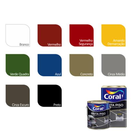 Tinta Acrílica Coral Pinta Piso 18l Cores Imagem de Tinta Acrílica Coral Pinta Piso 18l Cores