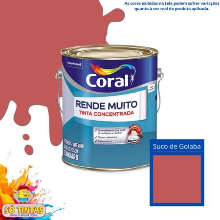 Imagem de Tinta Acrílica Coral Rende Muito Fosca Standard 3,2 Litros