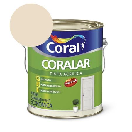 Imagem de Tinta Acrílica Econômica Coralar Acrílico Fosco Palha 3.6l Coral