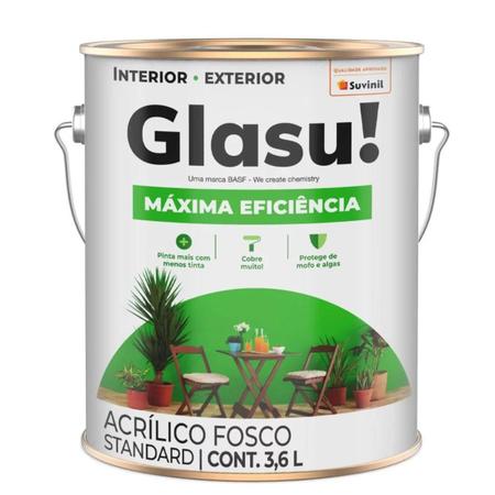 Imagem de Tinta Acrilica Glasu Máxima Eficiencia Fosco 3,6l