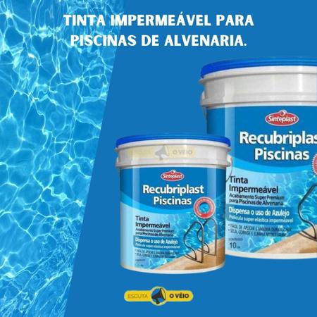 Imagem de Tinta Acrilica Impermeável Recubriplast Piscinas Sinteplast 10L Azul