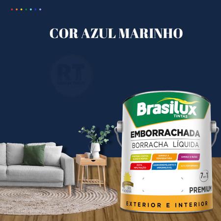 Imagem de Tinta Borracha Líquida Cor Azul Para Parede 3,2l Acrílica Lavável Antimofo.