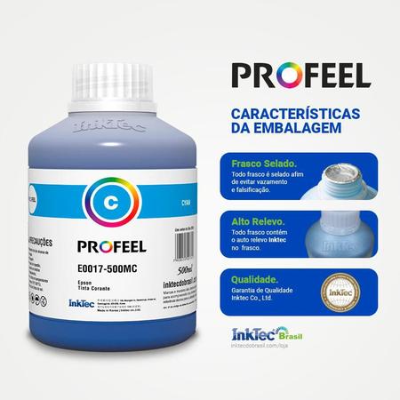 Imagem de Tinta Corante Profeel C9021 500ml Cyan Compatível com Impressora Canon Mega Tank G2110 G2160 G3160 G3100 G3110 G3111 G4100 G4110 G4111 G6010 G7010