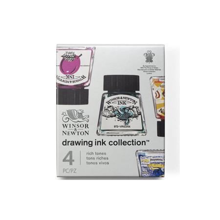 Imagem de Tinta Desenho Tons Ricos Winsor & Newton 14 Ml com 4 Cores