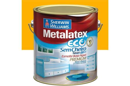 Imagem de Tinta Eco Esmalte Alto Brilho Amarelo Ouro 3,6 Litros - Sherwin Williams