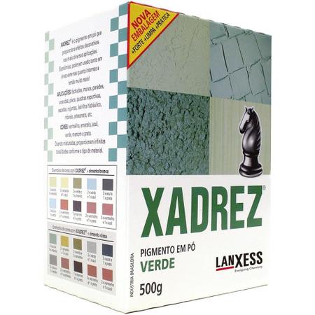 Imagem de Tinta em Pó Xadrez Verde 500g - Embalagem com 10 Unidades
