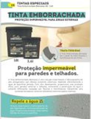 Imagem de TINTA EMBORRACHADA PROTEÇÃO IMPERMEÁVEL PARA ÁREAS EXTERNAS 3,6 Litros COR GELO