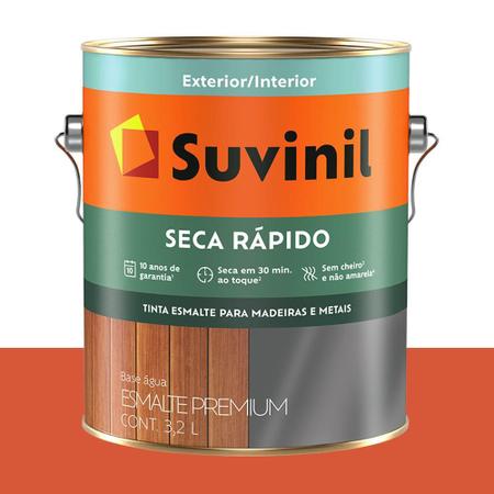 Tinta Esmalte Acet. Base Água Suvinil Fogo 3,2 L - Esmalte