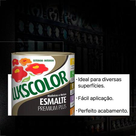 Imagem de Tinta esmalte lukscolor fosco 900ml preto