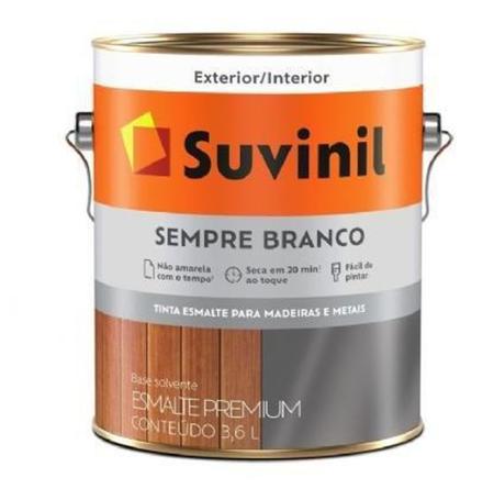 Imagem de Tinta Esmalte Sempre Branco Suvinil Brilhante 3,6 L - 50579200