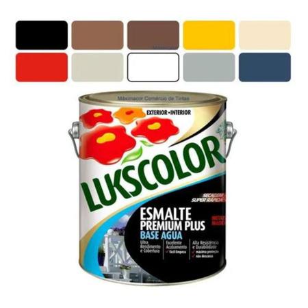 Imagem de Tinta Esmalte Sintético Base Água 900ml Lukscolor - Cores