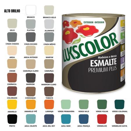 Imagem de Tinta Esmalte Sintetico Brilhante 900ml Lukscolor Cores