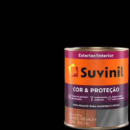 Imagem de Tinta Esmalte Sintético Cor e Proteção Fosco para Madeira e Metal 900ml Preto - 53403633 - SUVINIL