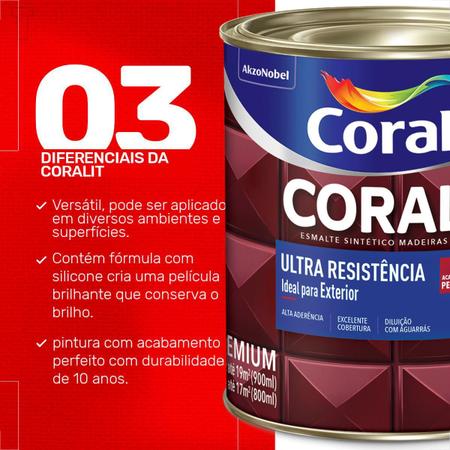 Imagem de Tinta esmalte sintetico coralit 900ml areia ultra resistente