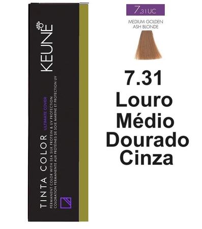 Imagem de Tinta Keune Color UC 7.31 Louro Med Dou Ci + Developer 30vol