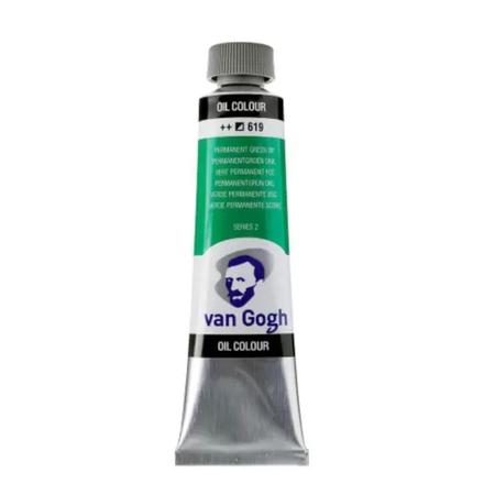 Tinta Óleo 20 Ml Talens Van Gogh Serie 2 Permanentgroen Dnk 619 Imagem de Tinta Óleo 20 Ml Talens Van Gogh Serie 2 Permanentgroen Dnk 619