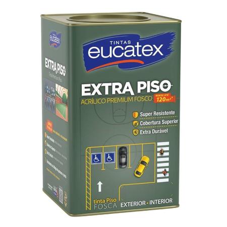 Imagem de Tinta para Piso Eucatex Extra Piso Acrílico Premium Preto Fosco 18L