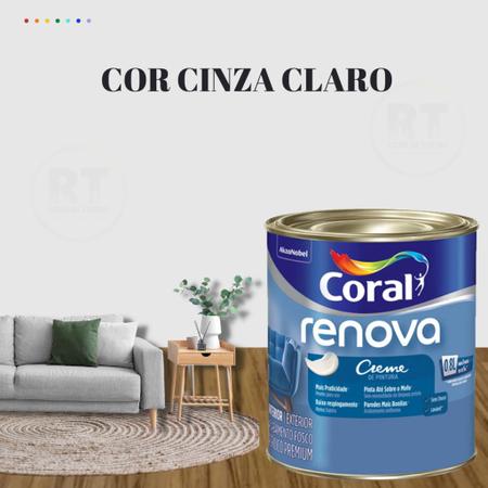 Imagem de Tinta Parede Cinza Renova Acrílica Fosca 800ml