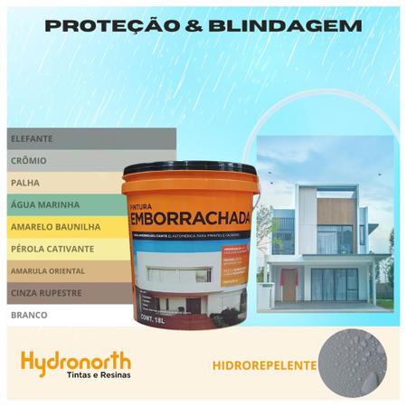 Tinta Pintura Emborrachada Premium Hydronorth Branco 18 Litros Imagem de Tinta Pintura Emborrachada Premium Hydronorth Branco 18 Litros