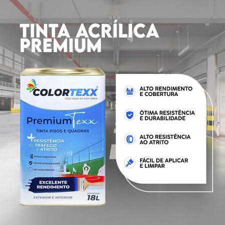 Imagem de Tinta Piso 18 Litros - Premium texx muros, pisos e quadras lavável Pronta Entrega