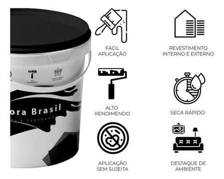 Imagem de Tinta Piso Econômica Decora Brasil Tintas Externa Interna Base D'água Ótimo Rendimento