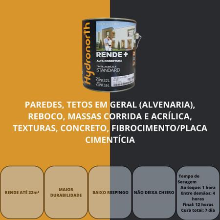 Imagem de Tinta Rende Mais Parede Standard Látex Hydronorth 3,6L Lua do Sertão