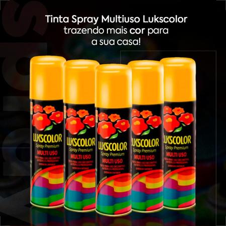 Imagem de Tinta spray lukscolor multiuso brilhante 400ml preto