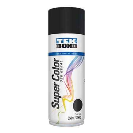 Imagem de Tinta Spray Super Color Preto Fosco Uso Geral 350ml