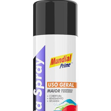 Imagem de Tinta Spray Uso Geral Preto Fosco 400ml Mundial Prime