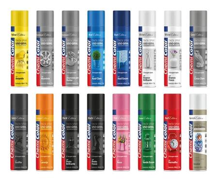 Tinta spray uso geral sec rapida 250ml preto fosco - BASTON Imagem de Tinta spray uso geral sec rapida 250ml preto fosco