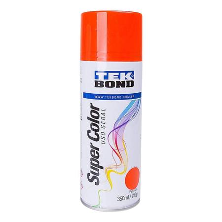 Imagem de Tinta Spray Uso Geral Super Color Laranja - Tekbond 350ml