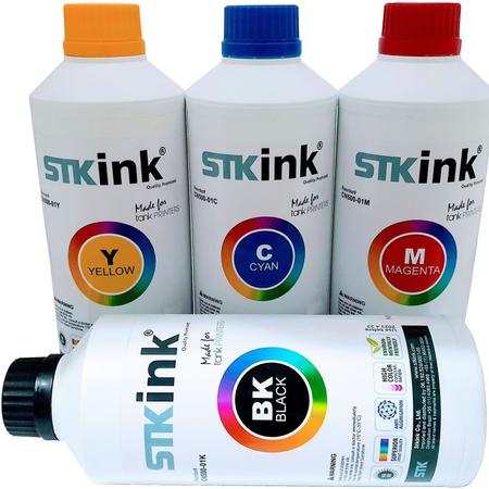 Imagem de Tinta STK BT5001 BT6001 T510W T710W T810W T910DW compatível com InkTank Brother - 500ml Black + 3 x 250ml Color