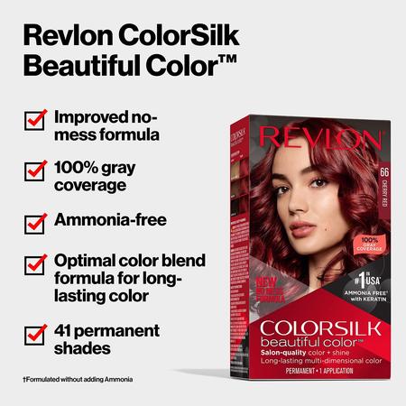 Imagem de Tintura de cabelo Revlon Colorsilk Permanent Brown com cobertura 100% cinza