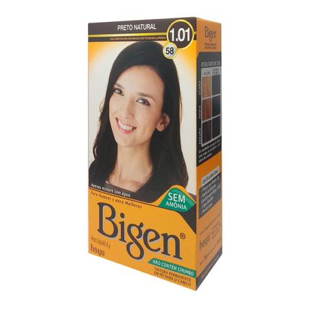 Imagem de Tintura Para Cabelo 1.01 58 Preto Natural Bigen