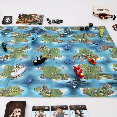 Tiny Epic Pirates Maldição de Amdiak Expansão de Jogo de Tabuleiro