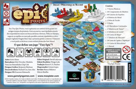 Tiny Epic Pirates Maldição de Amdiak Expansão de Jogo de Tabuleiro