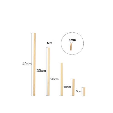 Imagem de Tiras De Bambu Planas: Artesanato, Modelismo Bricolagem: 40cm - 10un