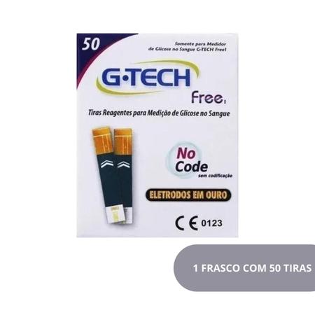 Imagem de Tiras Glicose Glicemia C/50 Unidades Gtech Free Auto Code