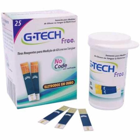 Imagem de Tiras Reagentes Medição de Glicose G-Tech Free 25 Unidades