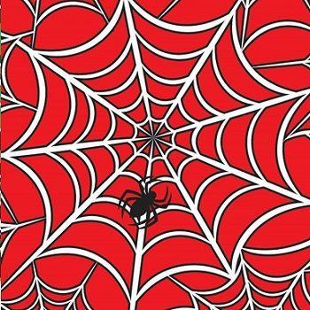 Imagem de Tnt  estampado teia de aranha vermelha 5m