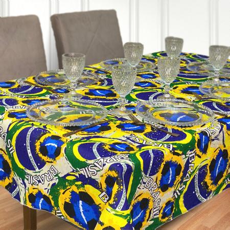 Imagem de Toalha de Mesa Estampada Copa do Mundo Brasil Futebol